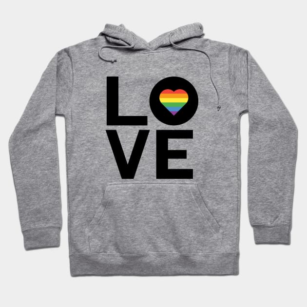 LGBT Rainbow Love T-Shirt Gay Lesbian Inspired Rainbow Heart LGBT Pride Hoodie by giftideas